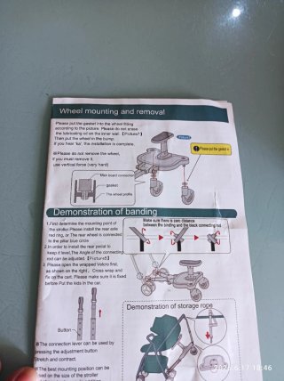 Asiento para silleta con ruedas