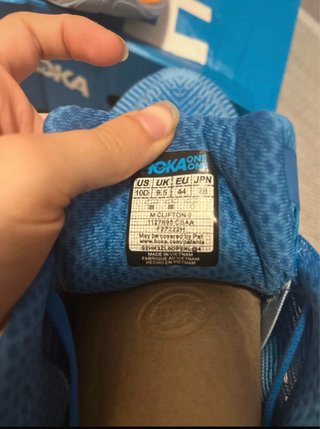 Zapatillas Hoka Clifton 9 Azul/Naranja T44 Nuevas
