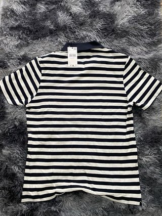 Polo Mango Talla S Rayas Negras y Blancas