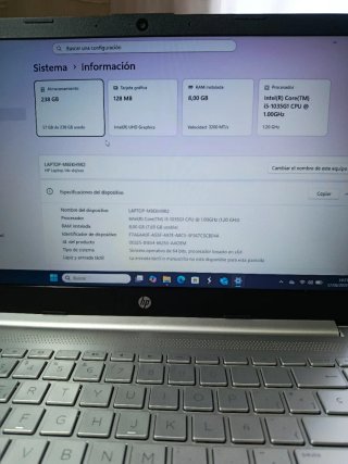 Laptop HP i5-1035G1 Windows 11 Gris
