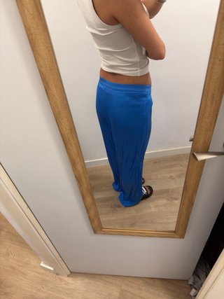 Pantalón fluido azul talla s