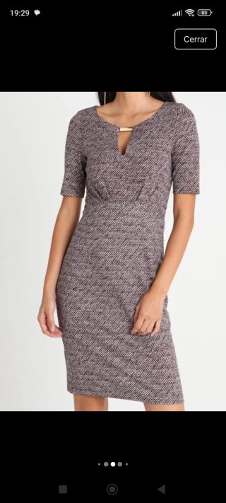 Vestido morado -negro estampado