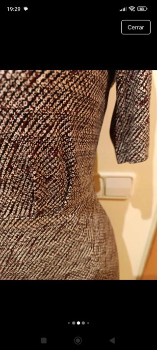 Vestido morado -negro estampado