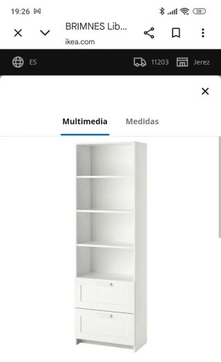 Estantería BRIMNES IKEA Blanca con Cajones