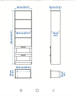 Estantería BRIMNES IKEA Blanca con Cajones