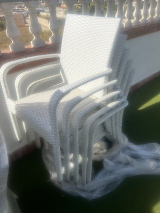 Sedie da giardino impilabili bianche
