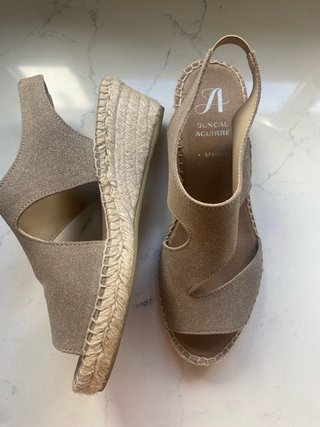 Sandalias Juncal Aguirre Cuña Esparto Beige Talla