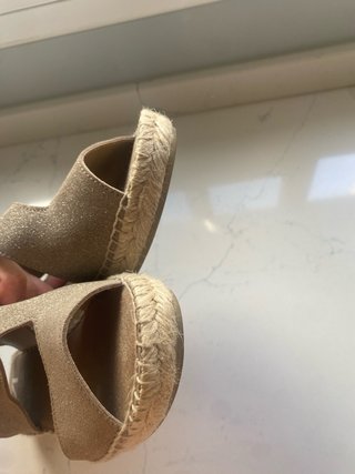 Sandalias Juncal Aguirre Cuña Esparto Beige Talla