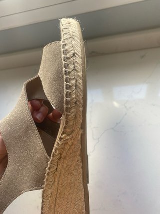 Sandalias Juncal Aguirre Cuña Esparto Beige Talla
