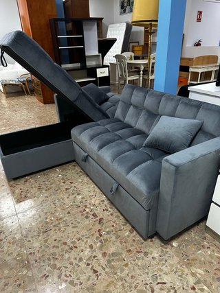 Sofá Cama Gris con Arcón precio de locura