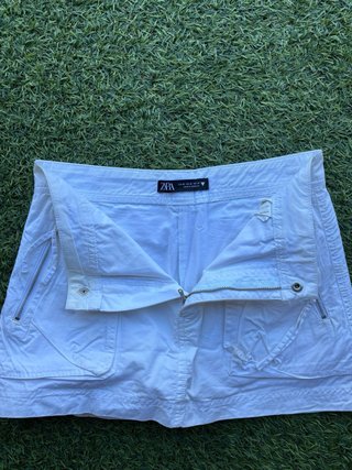 Falda Zara Blanca