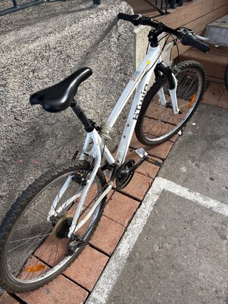 Bicicleta de montaña blanca