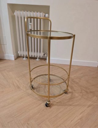 Mesa camarera dorada Maison du Monde cristal