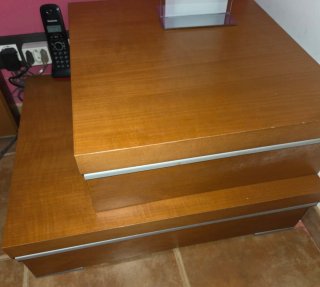 Mobiliario de habitación modular madera.
