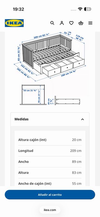 Cama Nido Ikea Hemnes Blanca