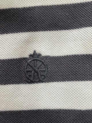 Polo Cortefiel Talla S Rayas Blanco Gris
