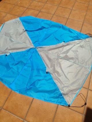 Toldo Playa Ultraligero Azul Gris