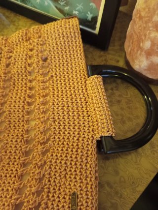 Bolso de mano tejido mujer