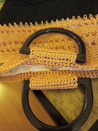 Bolso de mano tejido mujer