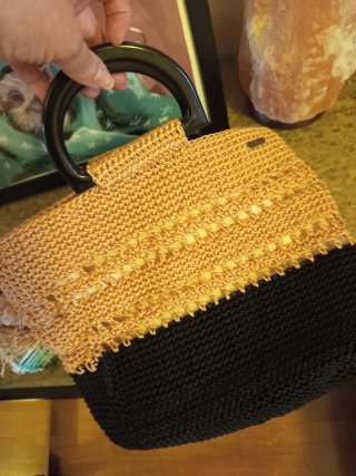 Bolso de mano tejido mujer