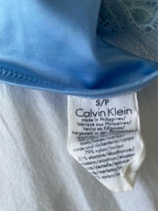 Calvin Klein Sujetador azul de encaje S