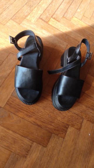 Sandalias negras plataforma talla 38