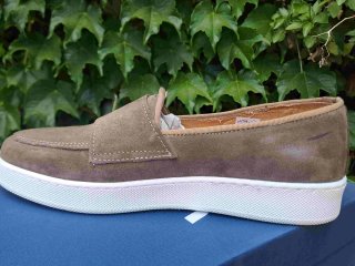 Mocassini uomo pelle scamosciata fibbie 41 42