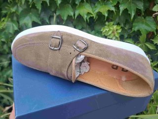 Mocassini uomo pelle scamosciata fibbie 41 42
