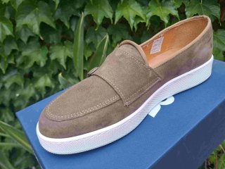 Mocassini uomo pelle scamosciata fibbie 41 42