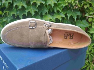 Mocassini uomo pelle scamosciata fibbie 41 42
