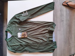 Maillot ciclismo manga larga verde