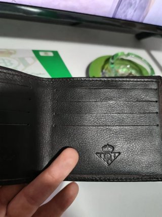 Cartera Piel Real Betis Balompié Negra