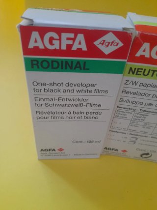 AGFA Rodinal, Neutol y Agefix Revelador