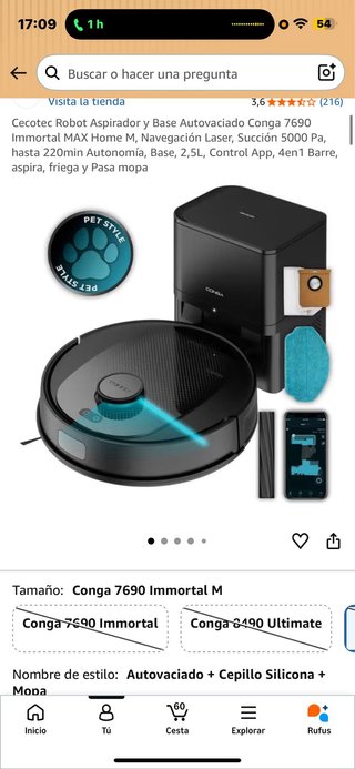 Robot Aspirador Cecotec Conga