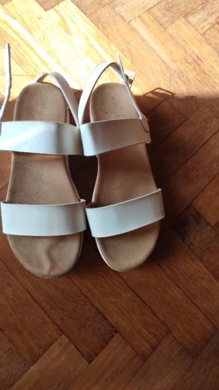 Sandalias blancas plataforma talla 40