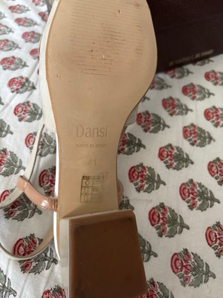Sandalias Dansi Beige y blanco Mujer