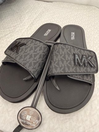 Chanclas Michael Kors MK Negras y Grises