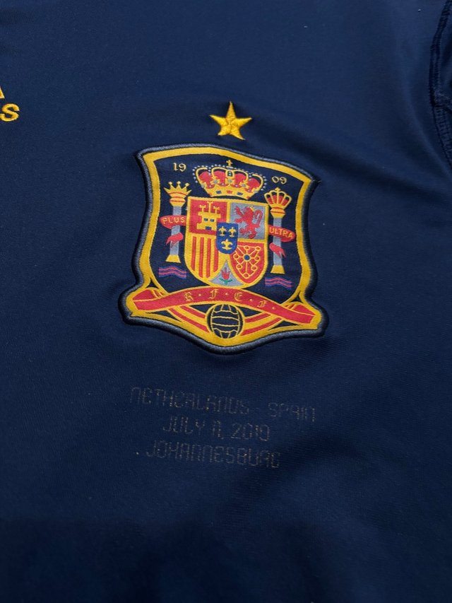 Camiseta España 2010 Adidas Azul Marino