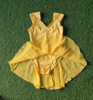 Maillot de ballet-gimnasia rítmica, amarillo