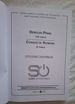 Derecho Penal y Conducta Humana, Start Opositando