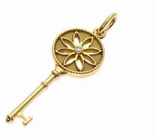 Colgante Tiffany & Co. Llave Oro con diadiamante