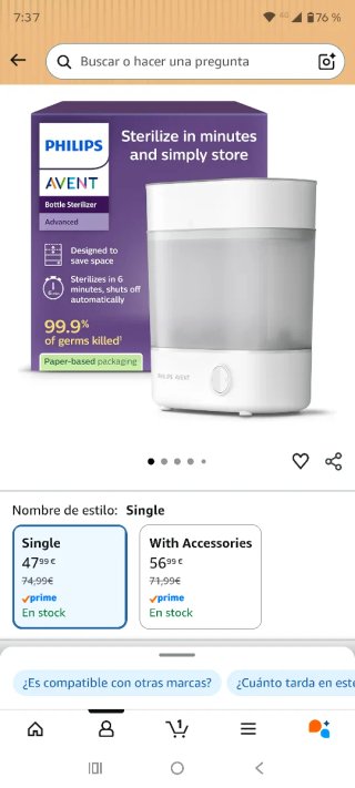 Esterilizador Philips Avent