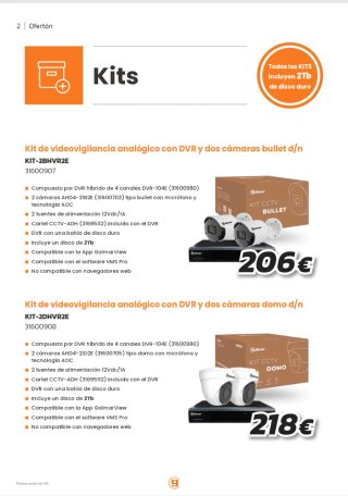 Kit Videovigilancia Golmar DVR + 2 Cámaras