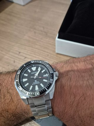 Seiko Samurai Reloj Automático Negro/Plata