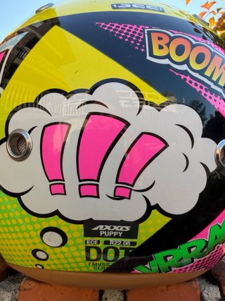 Casco Moto Infantil Diseño Bombas 52/53
