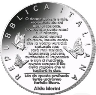 Italia Moneta 5 Euro Argento 925 tiratura 8000 pz.
