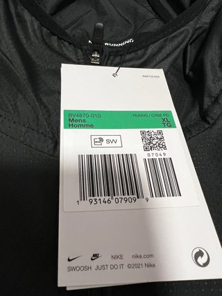 Chaqueta cortavientos Nike Negra