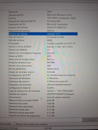 Tablet DELL Lenovo 12 i5 8GB RAM 256GB SSD