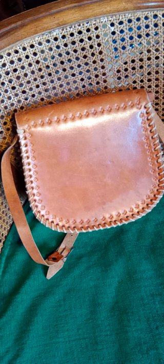 Bolso de hombro vintage de cuero