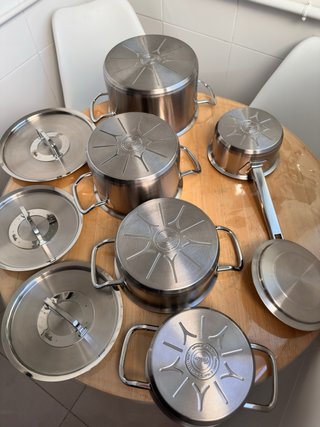 Juego 5 Cacerolas Fissler Acero Inoxidable